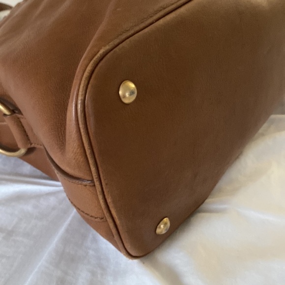 YSL Yves Saint Laurent Rive Gauche Tan Calfskin Leather XL Muse Satchel - Picture 10 of 16